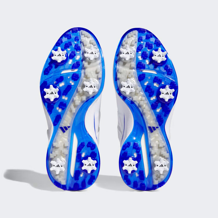Adidas ZG23 Boa White/Blue Spiked Golf Shoes