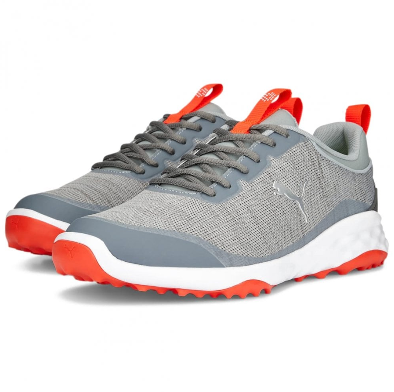 Puma Fusion Pro Spikeless Grey Red Blast Golf Shoe