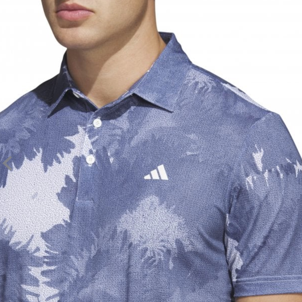 Adidas Flower Mesh Polo Blue/White