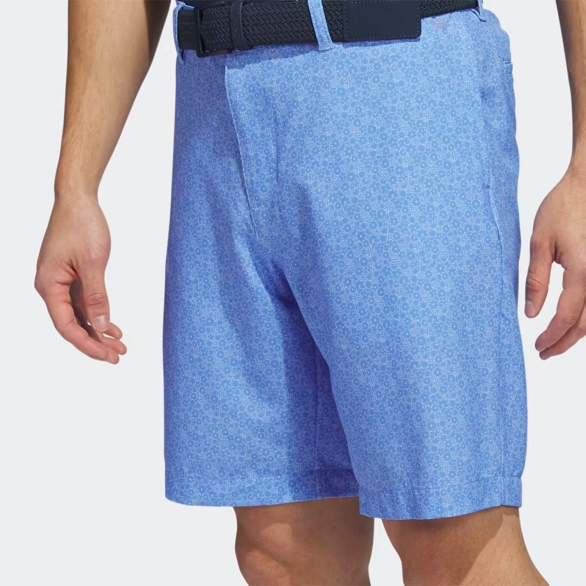 Adidas Ultimate 365 Nine-Inch Printed Blue Golf Shorts