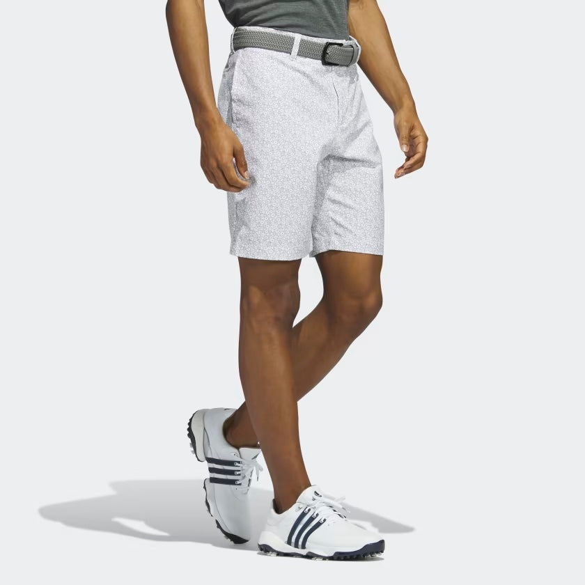 Adidas Ultimate 365 Nine-Inch Printed White Golf Shorts