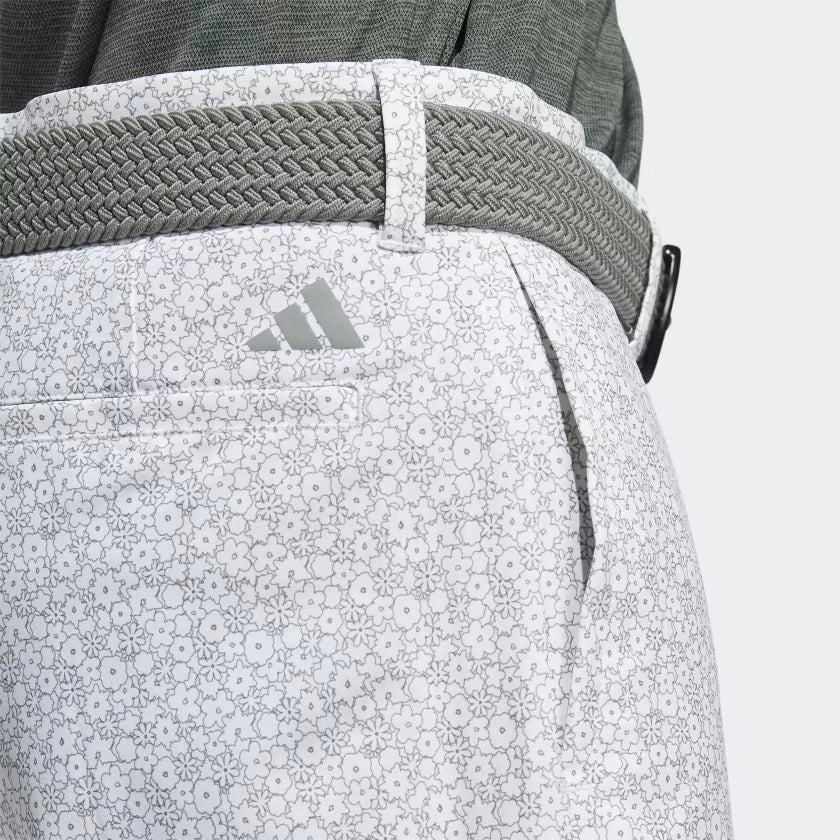 Adidas Ultimate 365 Nine-Inch Printed White Golf Shorts