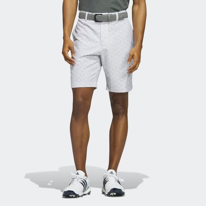 Adidas Ultimate 365 Nine Inch Printed White Golf Shorts